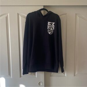 PUMA Black Hoodie with White Logo. Size XL